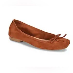 Korks Pianosa Ballet Flat Shoes Brown Suede Slip On Loafers Size 7